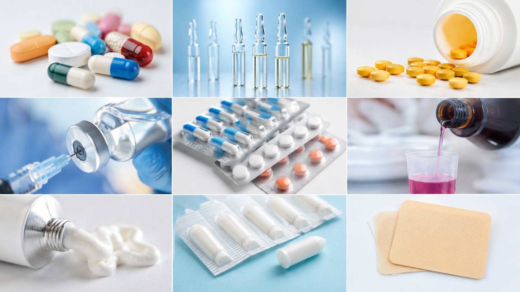 Different pharmaceutical dosage forms