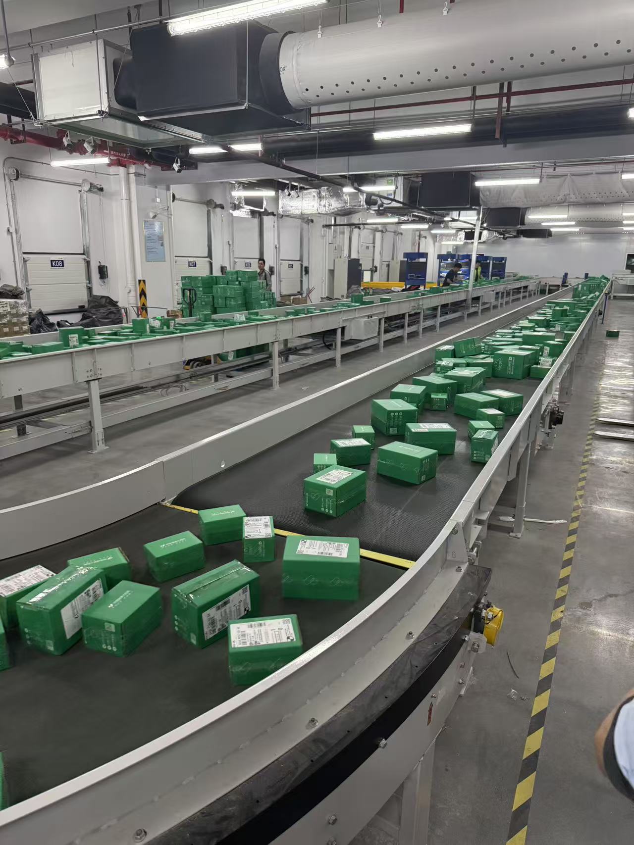 Pharmaceutical distribution conveyor logistics